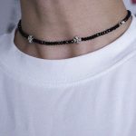 Black Cross Beaded Necklace