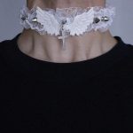Lace Studded Wing Choker