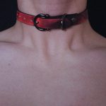 Color-Shift Leather Choker Necklace
