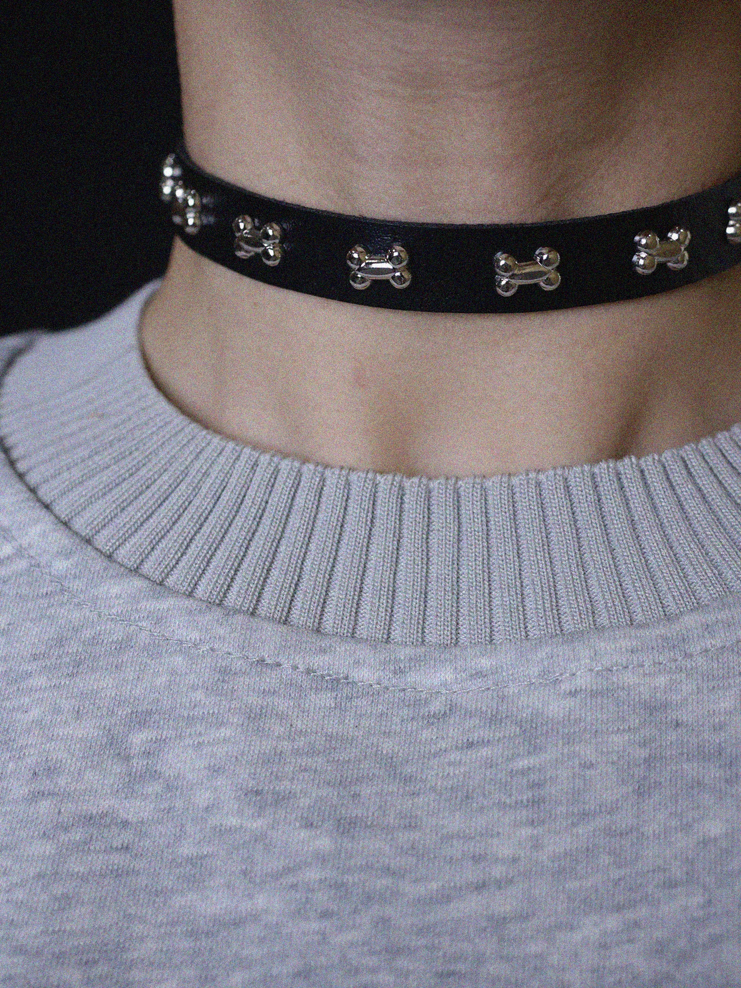 Gothic Studded Leather Choker