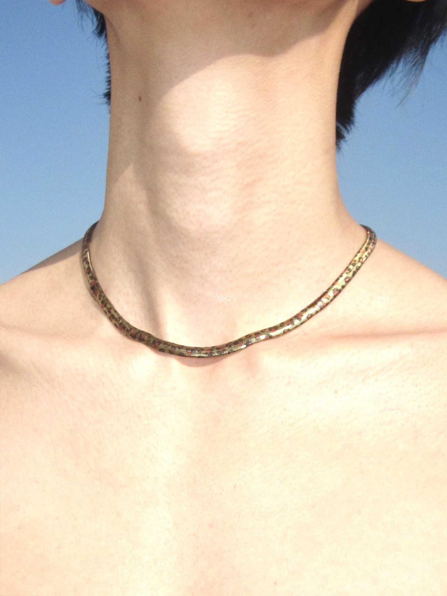 Jade Serpent Leopard Snake Chain Necklace
