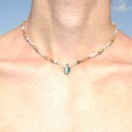 Azure Jade Stone Beaded Necklace