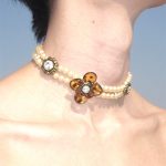 Pearl Leopard Floral Choker