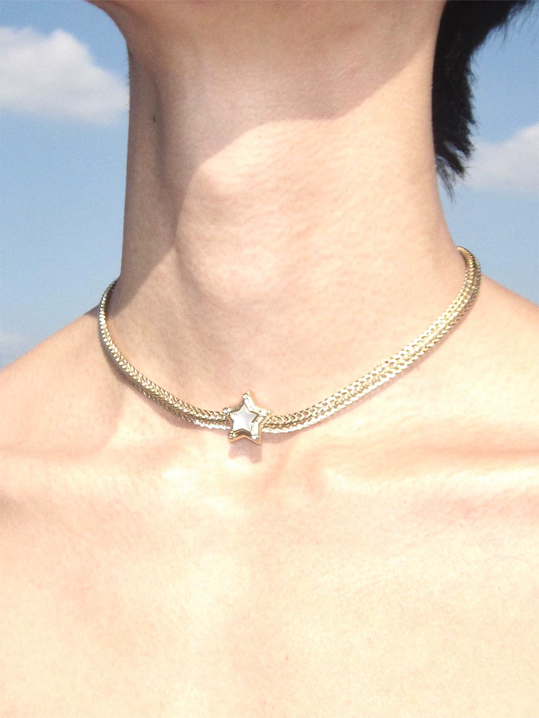 Star Orbit Mother-of-Pearl Necklace