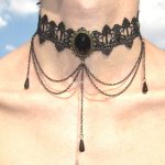 Black Rite Gothic Lace Necklace