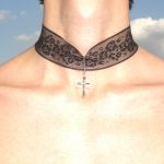 Dark Night Lace Cross Choker