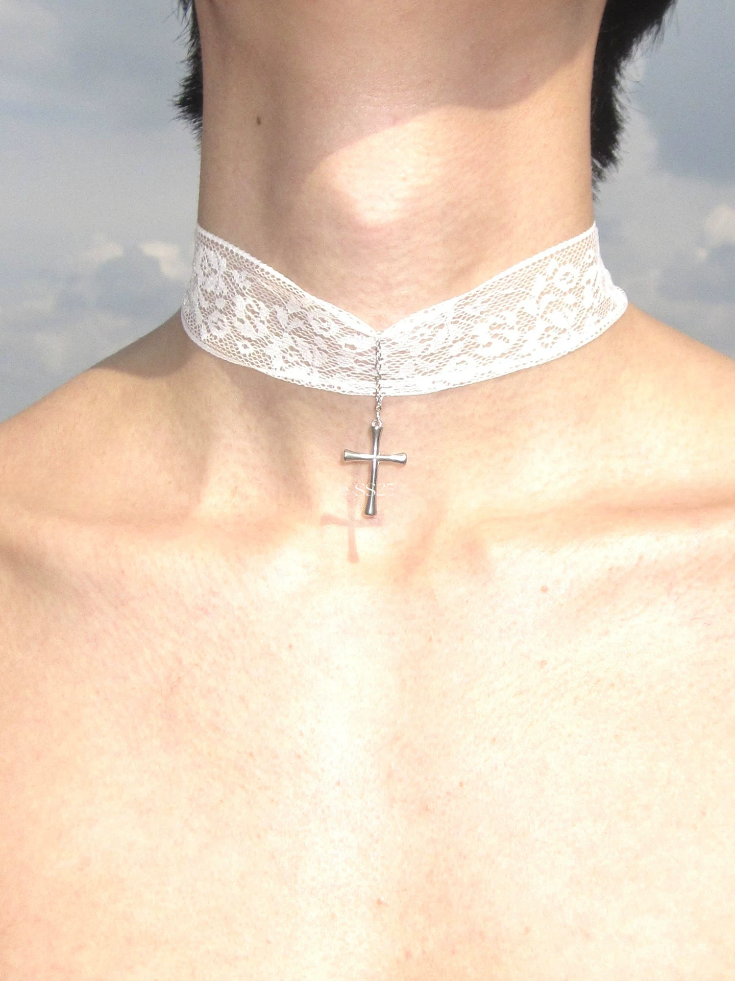 Mercy Prayer Lace Cross Necklace